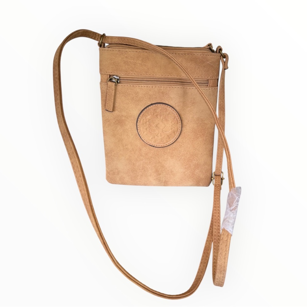 Chateau International Taupe Crossbody Bag 8”Hx7”W Adjustable Strap NWT